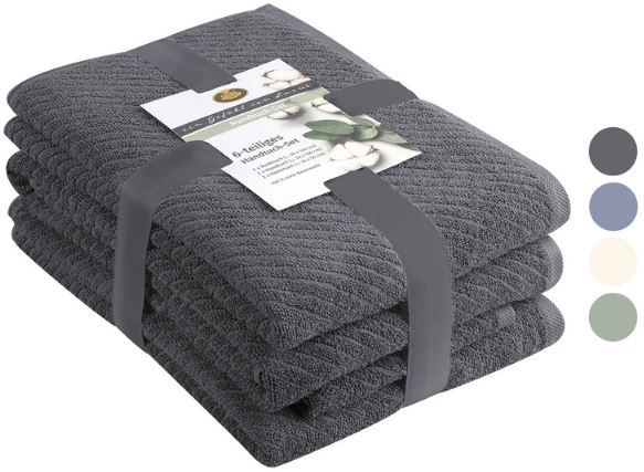 Gözze Franca Frottier Set mit Hoch Tief Struktur, 6 teilig für 33,84€ (statt 44€)