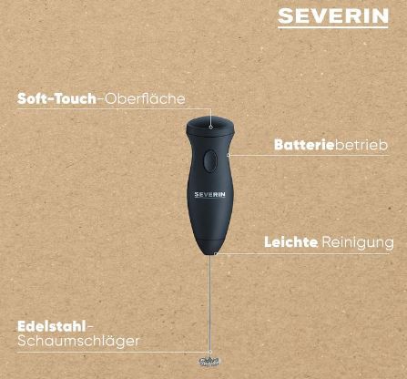 Severin SM 3590 Milchaufschäumer inkl. 2 Batterien für 8,39€ (statt 13€)