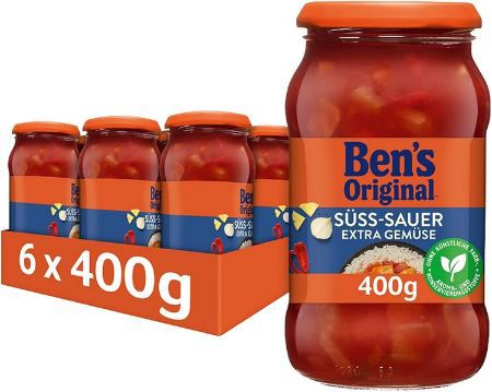 6er Pack Bens Original Süß Sauer & extra Gemüse, 400g ab 11,58€ (statt 15€)