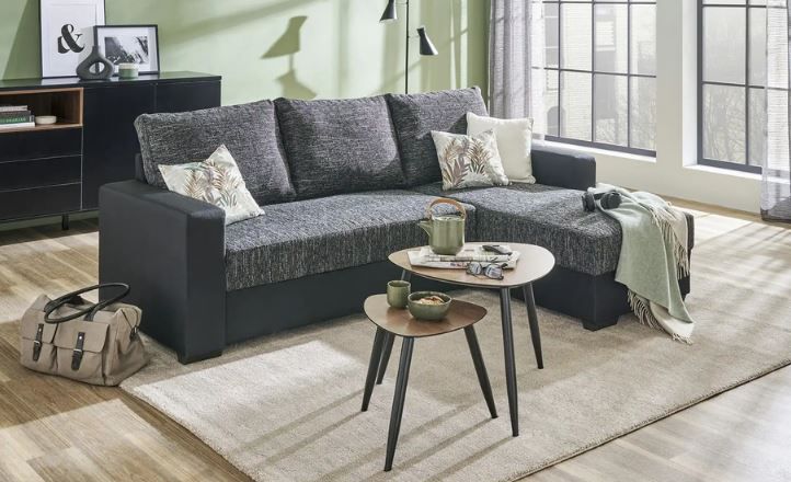 Ecksofa Navarra mit Nosag Wellenunterfederung, 235 x 89 x 156 cm für 339€ (statt 479€)