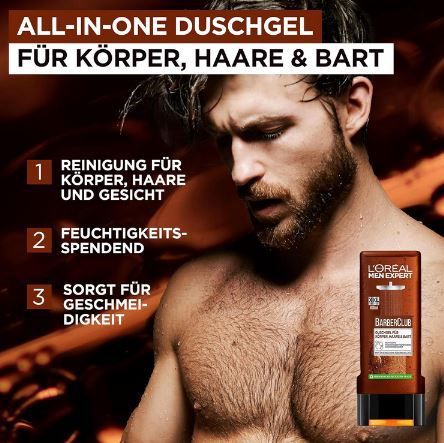 2 x 400ml LOreal Men Expert Barber Club Duschgel ab 3,79€ (statt 5€)