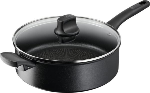 Tefal G28837 Hard Titanium On Schmorpfanne mit Deckel, 28cm für 73,89€ (statt 83€)