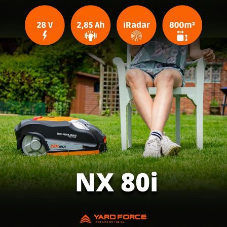 Yard Force NX80i Mähroboter mit WLAN bis zu 800 qm für 508,40€ (statt 738€)
