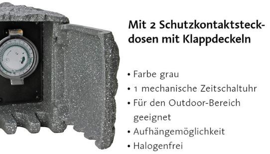 Kopp Energiestation 2 Fach Gartensteckdose mit Zeitschaltuhr für 17,99€ (statt 33€)