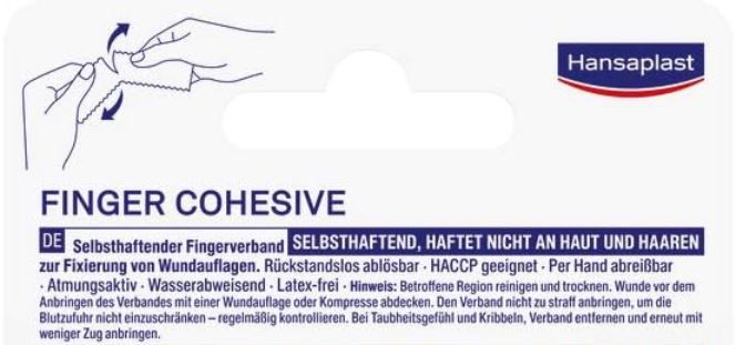 5m Hansaplast Selbsthaftender Fingerverband ab 1,59€ (statt 2,49€)