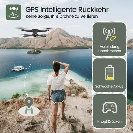 Holy Stone HS175D GPS Drohne mit 4K Kamera + 46Min. Flugzeit für 139,99€ (statt 200€)