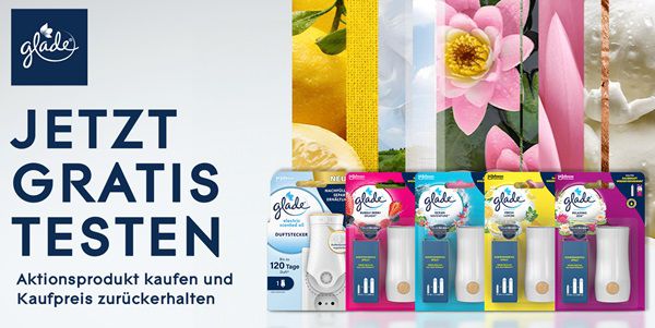 Glade®Produkte kostenlos ausprobieren