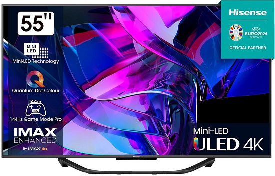 HISENSE 55U7KQ Mini LED TV 55 Zoll 4K SMART TV für 615,53€ (statt 699€)