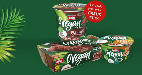 Müller: Vegane Produkte kostenlos ausprobieren