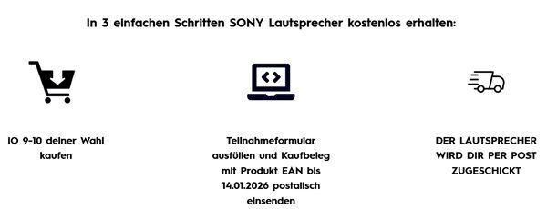 Wieder da! Beim Kauf einer Oral B iO einen kabellosen SONY Lautsprecher gratis dazu