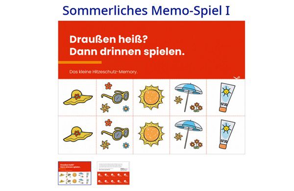 BZgA: Kostenloses Sommerliches Memospiel