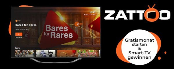 1 Monat Zattoo Smart HD gratis ausprobieren + Gewinnspiel