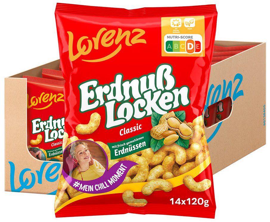 14x Lorenz Snack World Erdnußlocken Classic (je 120g) ab 13,44€ (statt 21€)