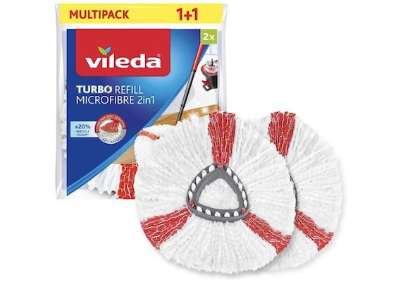 2x Vileda Turbo 2in1 EasyWring&Clean Wischmopp Ersatzköpfe für 8,99€ (statt 14€)
