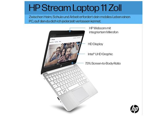 HP Stream Laptop mit 11,6 HD Display & 4GB/64GB für 199€ (statt 244€)