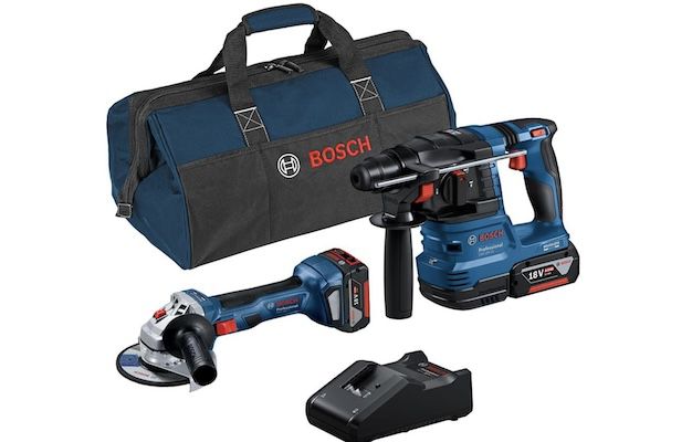 Bosch Kombi Set   Win­kel­schlei­fer + Ak­ku Bohr­ham­mer für 299,99€ (statt 382€)