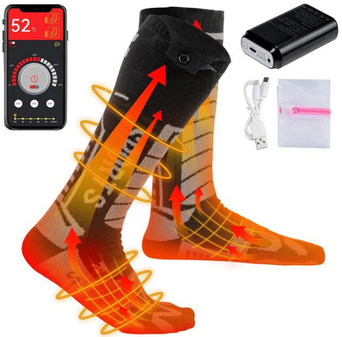 Beheizbare Socken mit APP Steuerung & 4.000mAh für 19,99€ (statt 26€)