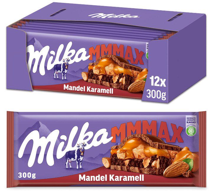 12x 300g Großtafel Milka Mandel Karamell ab 21,87€ (statt 30€)