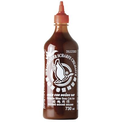 FLYING GOOSE Sriracha sehr scharfe Chilisauce mit roter Kappe für 5,69€ (statt 8€)