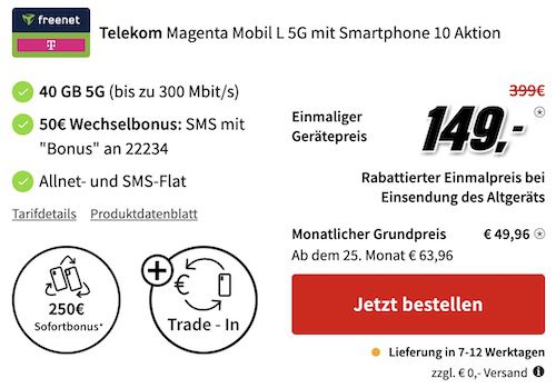 500€ unter UVP 🔥 Honor Magic V2 Tarif Deals   z.B. Vodafone 40GB 5G + 50€ Bonus