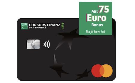 75€ Startguthaben bei Consors Finanz Mastercard Kreditkarte ohne Jahresgebühr