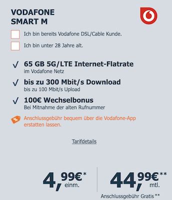 🔥 Apple iPhone 15 + Vodafone Allnet 65GB 5G für 44,99€ mtl. + 100€ Bonus