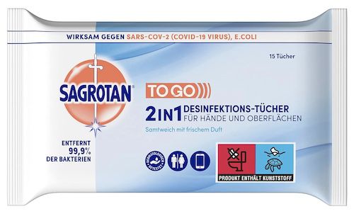 120er Pack Sagrotan 2in1 Desinfektionstücher für 9,94€ (statt 14€)