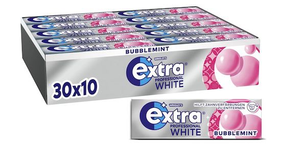 300x Extra Professional White Bubblemint für 16,25€ (statt 35€)
