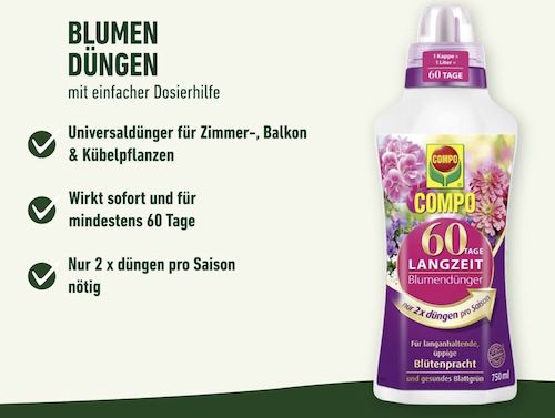 COMPO 60 Tage Langzeit Blumendünger für 6,99€ (statt 13€)