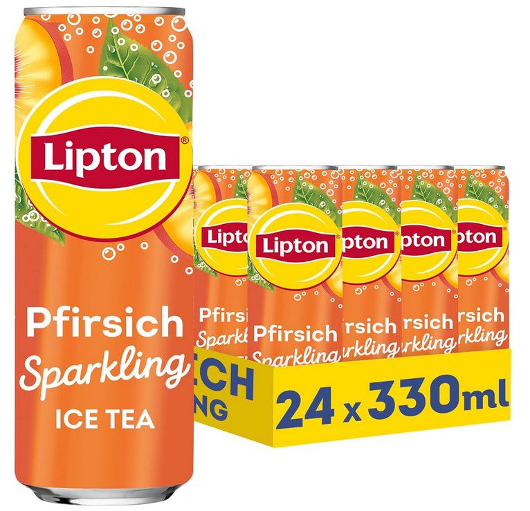 24x LIPTON ICE TEA Sparkling Peach 0,33l Dosen ab 11,82€ (statt 22€) Pfandfehler?