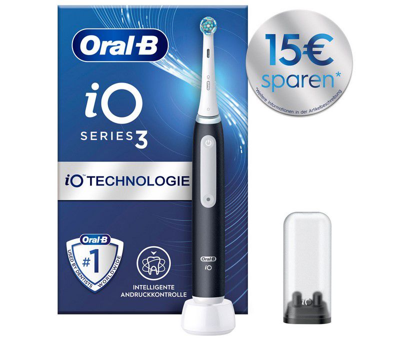 Oral B iO 3 Matt Black eZahnbürste für 53,99€ (statt 66€)  15€ Cashback