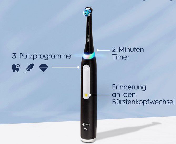 Oral B iO 3 Matt Black eZahnbürste für 53,99€ (statt 66€)  15€ Cashback