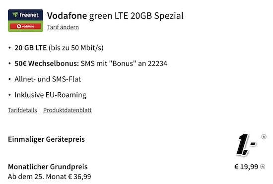 🔥 Samsung Galaxy S23 FE + Vodafone Allnet 20GB 19,99€ mtl + 50€ Bonus