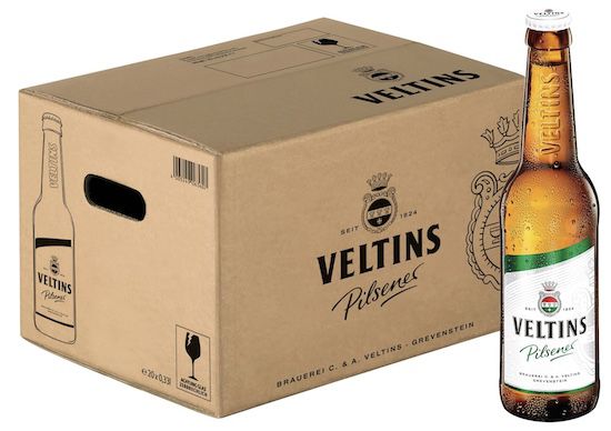 🍺 20x VELTINS Pilsener 0,33 l Flasche für 11,98€ (statt 17€)