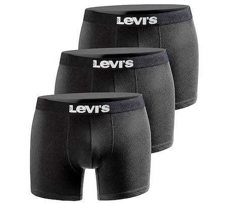 6x Levis Boxershorts Solid Basic in 3 Farben für 34€ (statt 42€)