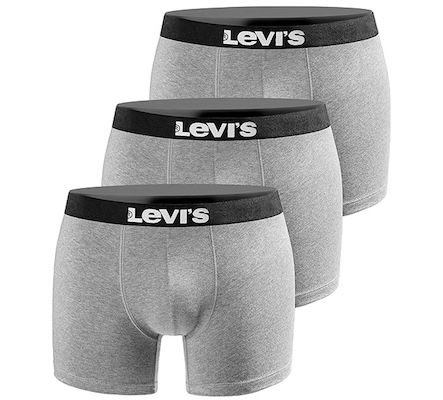 6x Levis Boxershorts Solid Basic in 3 Farben für 34€ (statt 42€)