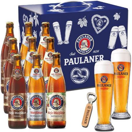 Paulaner Biergeschenk mit 9 Bieren + Gläser & Öffner für 22,49€ (statt 27€)