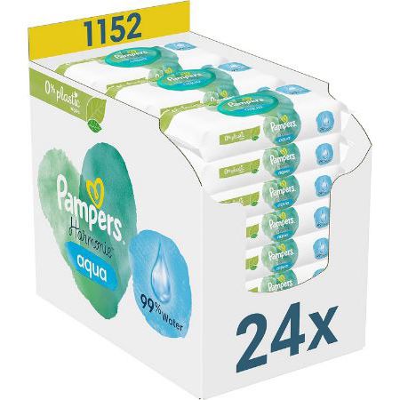 24 x 48er Pack Pampers Harmonie Aqua Baby Feuchttücher ab 25,44€ (statt 34€)