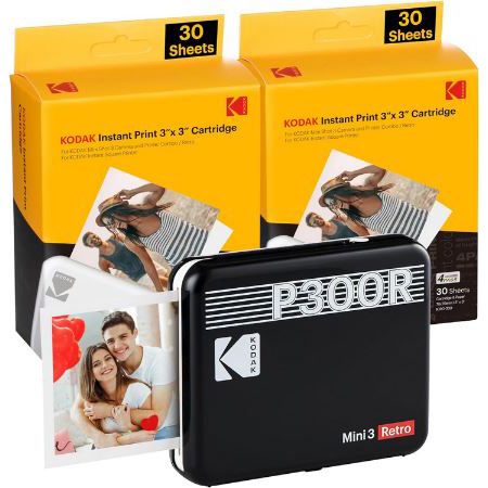 Kodak Mini 3 Retro 4Pass Fotodrucker (7,6 x 7,6 cm) Set für 105,58€ (statt 140€)