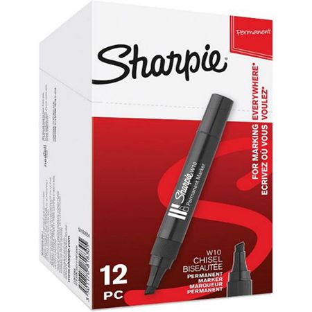 12er Box Sharpie W10 Permanentmarker mit Keilspitze ab 7,50€ (statt 10€)