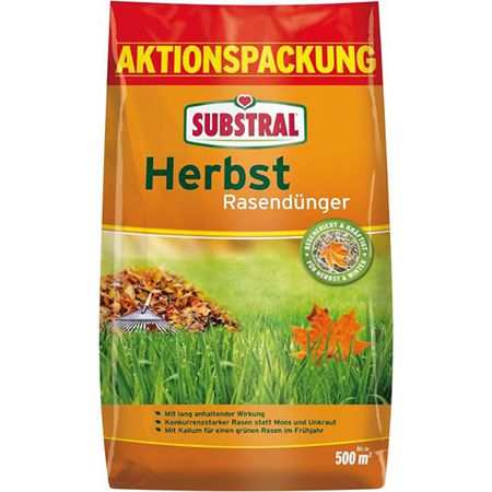 12,5Kg Substral Herbst Rasendünger für bis 500 m² für 23,38€ (statt 35€)