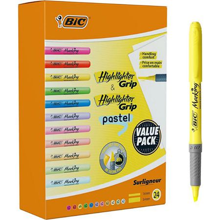 24er Pack BIC Highlighter Textmarker inkl. Pastell für 12,24€ (statt 15€)