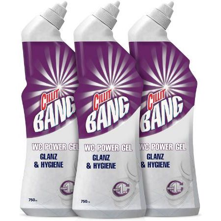 3er Pack Cillit Bang WC Power Gel Glanz & Hygiene, 750ml ab 5,49€ (statt 8€)