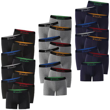 10er Pack Benetton Boxershorts in versch. Farben für je 28,39€ (statt 50€)