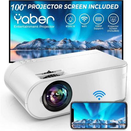 YABER V2 Beamer mit Native 720P & 8.500Lm für 65,15€ (statt 159€)