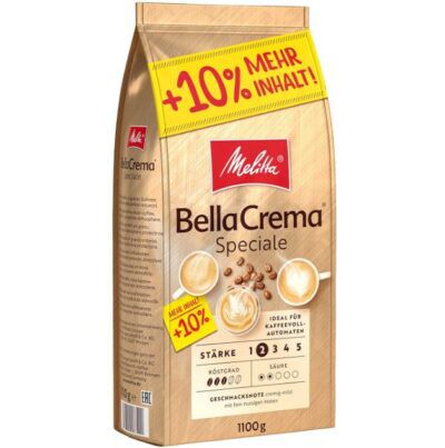 1,1 kg Melitta BellaCrema Speciale Ganze Kaffeebohnen ab 8,79€ (statt 13€)