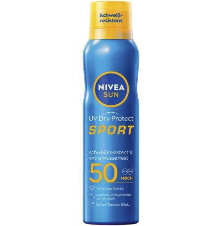 🌞 200ml Nivea Sun UV Dry Protect Sport Sonnenspray LSF 50 für 9,95€ (statt 16€)
