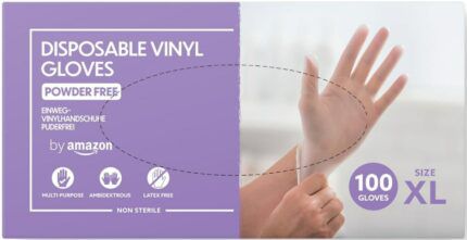 by Amazon   100er Einweg Vinylhandschuhe in S, M, L & XL 3,76€ (statt 7€)