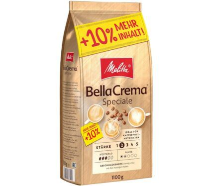 1,1 kg Melitta BellaCrema Speciale Ganze Kaffeebohnen ab 8,79€ (statt 13€)