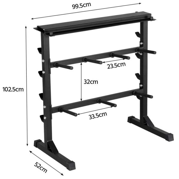 Yaheetech Hantelständer mit 3 Ebenen (max 300kg) für 68,03€ (statt 86€)